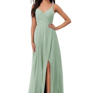 Azazie bridesmaid dress agave size 14 “Thana”